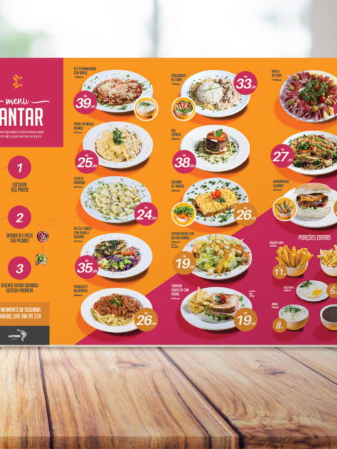 Stand Mock up Menu frame card or Noticeboard on blurred background interior view inside reception hotel or modern hallway for design key visual layout.
